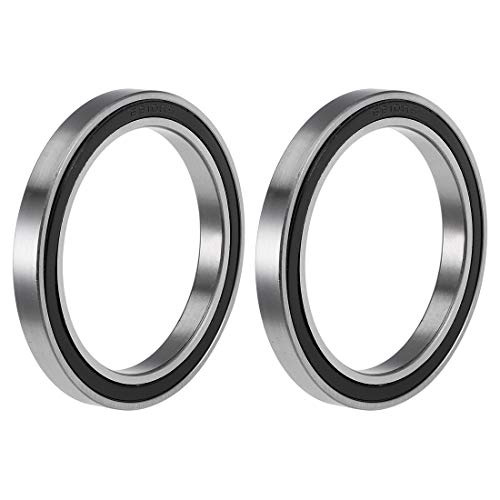 uxcell 6810-2RS Deep Groove Ball Bearings 50mm Inner Dia 65mm OD 7mm Bore Double Sealed Chrome Steel Z2 2pcs - size: 50x65x7mm
