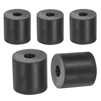 uxcell 5Pcs Rubber Spacers, 25mm OD, 8mm ID, 25mm Thick Black Round Anti Vibration Rubber Pads Isolation Bushings Washer for Home Cars Boat(0.98"OD x 0.31" ID x 0.98" Thick) - size: 25mm OD x 8mm ID x 25mm Thick