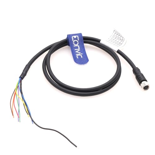 M8 8 Pin A Code Female to Open Aviation Sensor Cable Waterproof Shielded Electrical Cable for Industrial Automation Control Fieldbus Network - color: 8pin Female to Open, size: 1m
