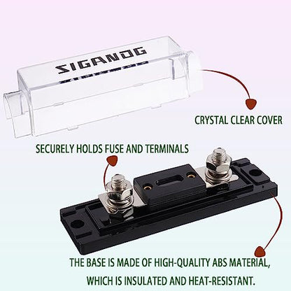 125 Amp ANL Fuse Holder 0/2/4 Gauge Fuse Block with 125A ANL Fuses for Car Audio Truck DIY (2 Pack) - size: 125 A