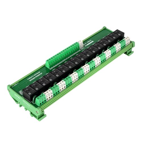 Relay Board, 16 Channel 1 SPDT DIN Rail Mount 24V DC/AC Relay - size: 16 Channel 1 SPDT