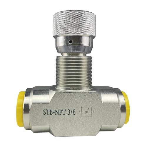 Hydraulic Flow Control Needle Valve 3/8 Inch Throttle Check Valve NPT 5800PSI Two Way For Hydraulic Oil Gas - size: 3/8 Inch