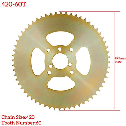 JMCHstore 60T Rear 420 Chain Sprocket for Coleman B200R B200RSV Upgrades - size: 60T