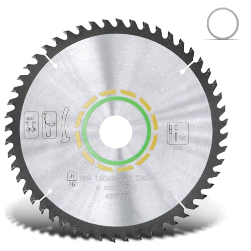 48 Tooth Track Saw Blade 495377 491952 Compatible with Festool Ts 55 Blade - style: 48T, 160x2.2x20mm
