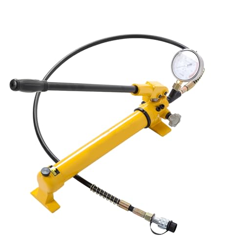 CP-700 High Pressure Portable Hydraulic Lifting Cylinder Jack Pump Hydraulic Hand Pump with Oil Gauge for Manufacturing Industry, Maintenance Industry