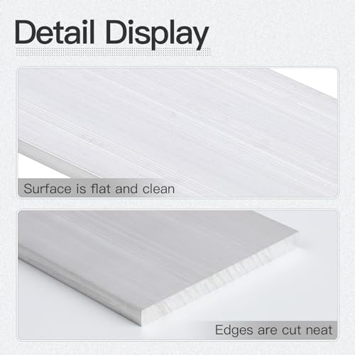 1/4" (6mm) X 3"(75mm) Square Aluminum Flat Bar 12" Long, 2 Pieces 6061 General Purpose Plate T6511 Solid New Mill - size: 1/4x3x12inch