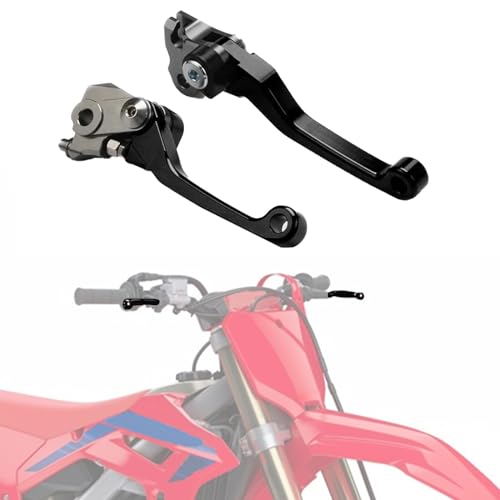 Motorcycle Brake Clutch Lever Pivot Levers Set Adjustable CNC for CRF250R CRF450R 2007-2025 CRF250RX 2019-2025 CRF450RX 2017-2023 CRF450RWE Dirt Bike Black - color: Black