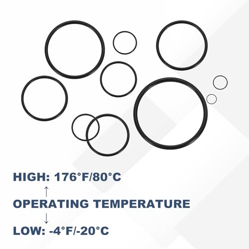 uxcell 10Pcs AS-049 O-Rings, Nitrile Rubber O-Rings 5" ID, 5-1/8" OD, 1/16" Width Round Sealing Gasket for Automotive Machine Plumbing Sealing Repair (70 Durometer, Black) - size: 5" ID, 5-1/8" OD, 1/16" Width