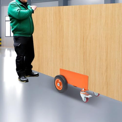 Heavy Duty Panel Cart with Pneumatic Wheels, 661lbs Capacity Alloy Steel Carrier Cart for Drywall, Sheet Metal, Plywood, Glass 2 Lockable Swivel Wheels
