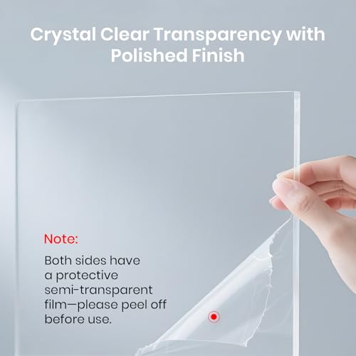 CALPALMY 24 x 36 x 1/4 inch Clear Cast Acrylic Plexiglass Sheet, 2-Pack - color: Clear (Laser Cut), size: 24x36", 1/4" Thick