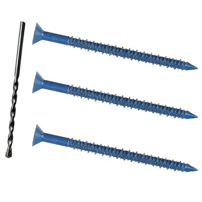 3/16 x 2-3/4" Flat Head Concrete Screw Anchor, for Anchoring to Masonry, Block or Brick (100Pcs) - size: 3/16 x 2-3/4", style: Flat Head