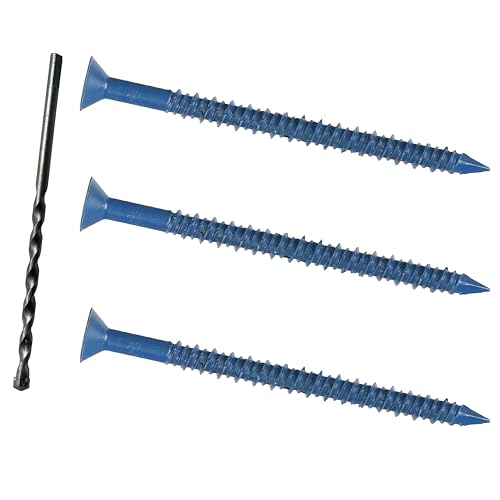 3/16 x 2-3/4" Flat Head Concrete Screw Anchor, for Anchoring to Masonry, Block or Brick (100Pcs) - size: 3/16 x 2-3/4", style: Flat Head