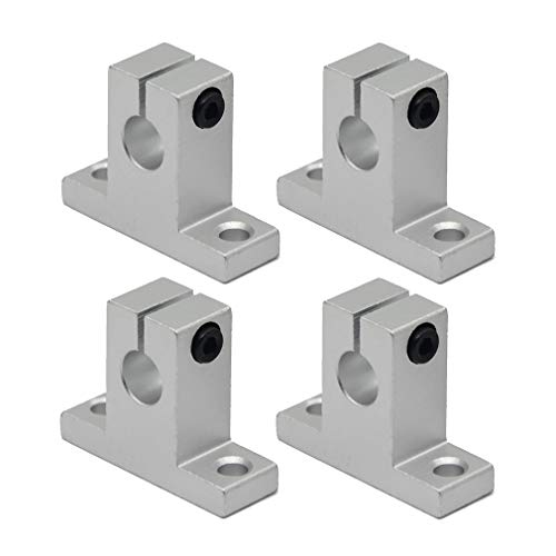 4PCs SK10 Linear Shaft Support ID10mm Aluminum Mounting Bracket for Diameter 10mm Linear Motion Rod - size: SK10(4pcs), style: Pillow style