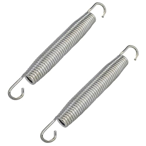 2Pcs Extended Tension Spring Wire Diameter 0.12", OD 0.87", Free Length 7" Steel Compressed Springs Heavy Duty with Dual Hook or Replacement Parts,Machinery Furniture - size: 3*22*180mm