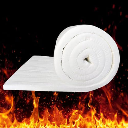 Ceramic Fiber Blanket, Rated to 2400°F, Size 24"x12", 1" Thick - size: 24"x12"