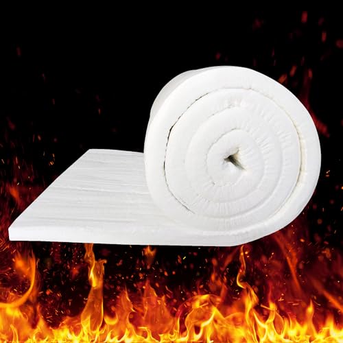 Ceramic Fiber Blanket, Rated to 2400°F, Size 24"x12", 1" Thick - size: 24"x12"