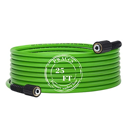 PWACCS Pressure Washer Hose, 1/4" x 25 FT Flexible Power Washing Hose - size: 1/4'' 25ft