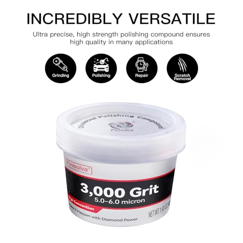 Diamond Paste Polishing Compound, 3,000 Grit, 40 G, Light Scratch Removal - size: 3,000Grit, style: 1.41 oz (40g)