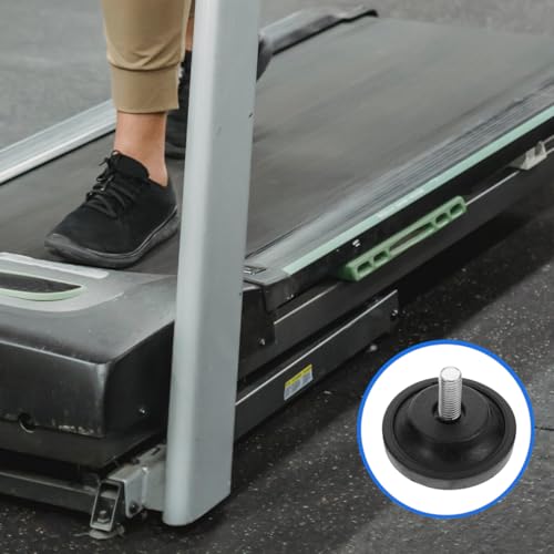 Furniture Leveling Feet Adjustable Anti-Slip Pads M8 M10 Screw-in for Treadmill Exercise Bike Sofa Table Chair Cabinet Stability and Noise Reduction 2 Pack