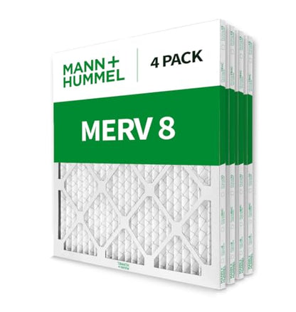 MANN+HUMMEL 14x14x1 MERV 8 Pleated 1" AC Furnace Air Filter. 4 Pack - style: 14 x 14 x 1
