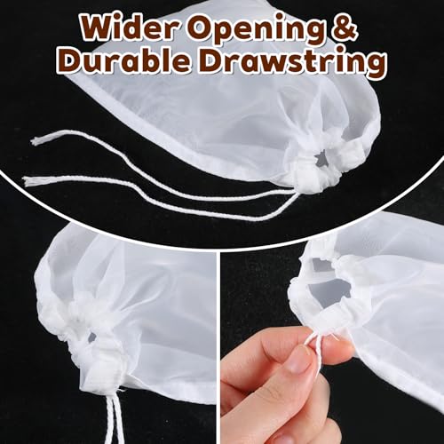 5 Pcs Nylon Brew Bags, Fine Mesh Brewing Bag Reusable Cold Brew Bags, 7.9 x 5.9 Inch Straining Bag for Beer, Wine, Cider, Mesh Strainer Steeping Bags - size: 7.9 x 5.9 Inch