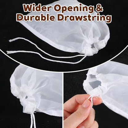 5 Pcs Nylon Brew Bags, Fine Mesh Brewing Bag Reusable Cold Brew Bags, 7.9 x 5.9 Inch Straining Bag for Beer, Wine, Cider, Mesh Strainer Steeping Bags - size: 7.9 x 5.9 Inch