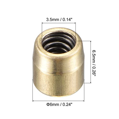 uxcell Brass Push Button Grease Oil Cup 6x6mm Ball Oiler for Lubrication System 10Pcs - size: 6x6mm