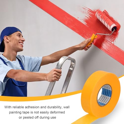 2roll Masking Tape (0.8" x55Yards Yellow) No Residue Universal Tape - color: Yellow, size: 0.8" x 55Yards