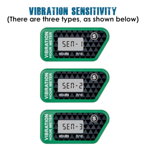 Runleader RL-HM016B LCD Vibration Hour Counter (Green) - color: Green