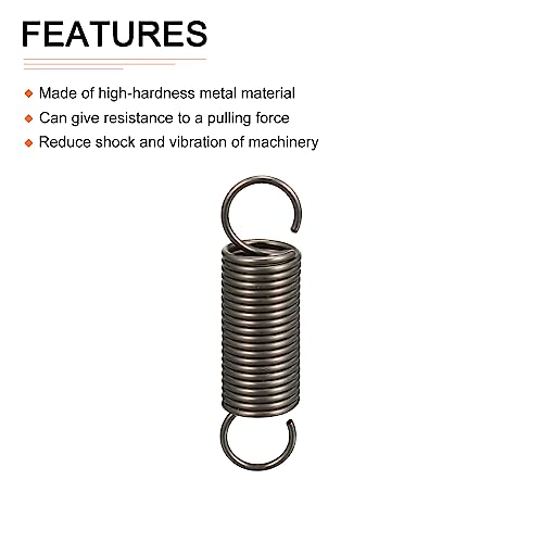 DTGN 1x10x40mm(WxODxL) Extension Spring - 5Pack - Good for Home Repair Machinery - Spring Steel Extended Compressed Spring - Dark Grey - size: 1x10x40mm