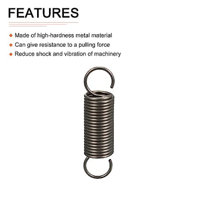 DTGN 1x10x40mm(WxODxL) Extension Spring - 5Pack - Good for Home Repair Machinery - Spring Steel Extended Compressed Spring - Dark Grey - size: 1x10x40mm