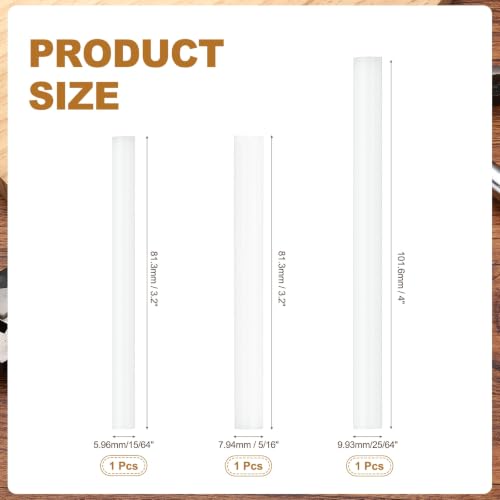 HARFINGTON 3pcs Nylon Drift Punch Rod 15/64"-25/64" Dia Drift Punch Tool - size: 15/64"+5/16"+25/64"