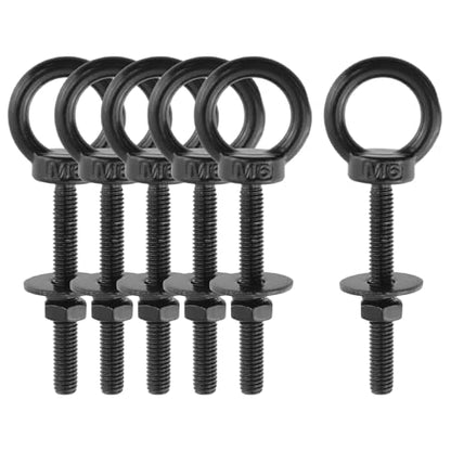 Antrader Lifting Shoulder Eye Bolts,M6 x 50mm,Stainless Steel,Black,6 Sets - size: M6 x 50mm