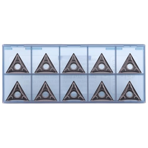 CNC Carbide Inserts TNMG331 / TNMG160404-MD for Metal Cutting Steel, Semi-Finishing chipbreaker for Turning Cutter, 10 PCS. - size: TNMG160404-MD