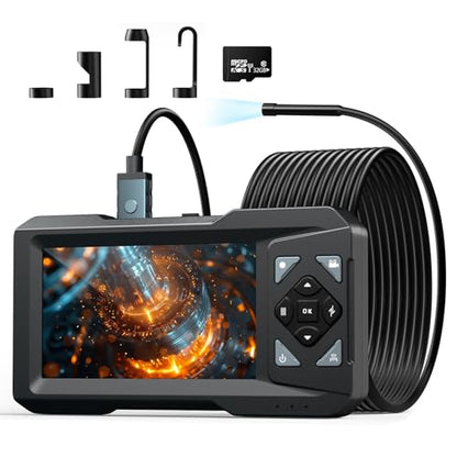 KIRFEIHT Endoscope Camera with Light - Industrial Borescope with 32GB Card - style: Single Lens