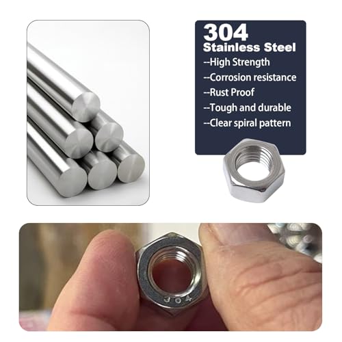 165Pcs SAE Hex Nuts Kit, 304 Stainless Steel Hex Nut Kit - size: SAE Kit---165Pcs