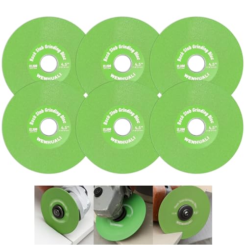 4.5 Inch 6 Pcs Diamond Rock Slab Grinding & Cutting Disc - size: 4.5 Inch(Standard)