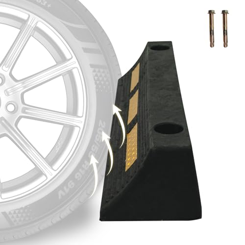 Parking Stopper for Garage Parking with Bolts 3" H 1 Pack - size: 3"H 1pcs