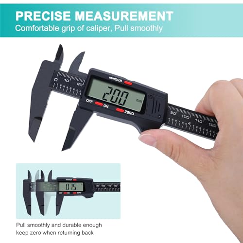 Kynup Digital Caliper, Caliper Measuring Tool with LCD Screen - color: Black, size: 150mm