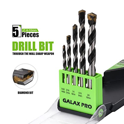 GALAX PRO 4.5Amp 0-3000RPM Corded Hammer Drill with 12 Variable Speed - style: Hammerdrill with 5pcs drill Bit
