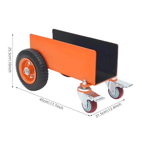 Panel Dolly Heavy, 600 Lbs Capacity Duty Door Cart with 8" Solid Wheels for Drywall Sheet Material Handling All Terrain