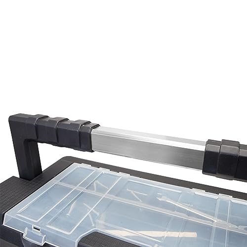 TCE TAM5519U Torin Portable Tool/Garage Storage Box: Ergonomically Designed for Garage, Home, Office, Warehouse, Gym, School - Black
