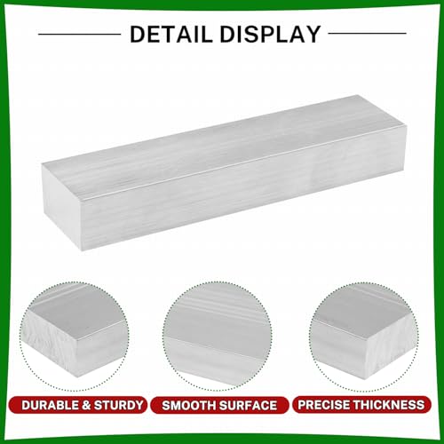 6061 Aluminum Flat Bar, 0.6" Thickness X 1" Width X 4" Length Aluminum Flat Plate, Solid Aluminum Bar for Crafting, Industrial Building - size: 0.6" X 1" X 4"