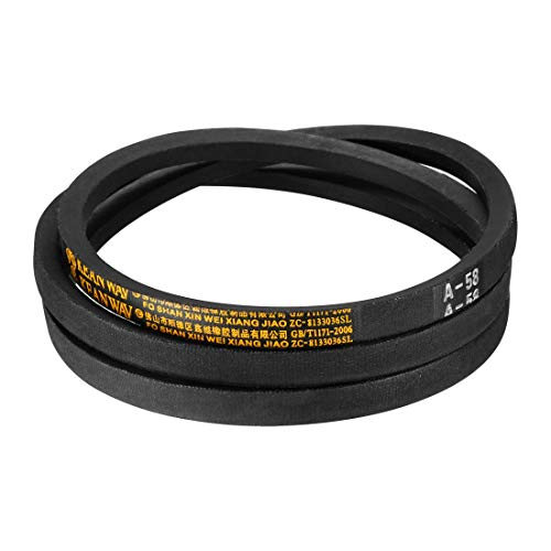uxcell A58 Drive V-Belts 58" Inner Length 13mm Width 8mm Thick JIS Standard A-Section Rubber Drive Transmission Belt - size: 58"