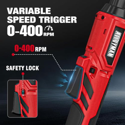 Alloyman 20V 1/2 "Cordless Brushless Impact Wrench& 3/8'' Ratchet Combo Kit