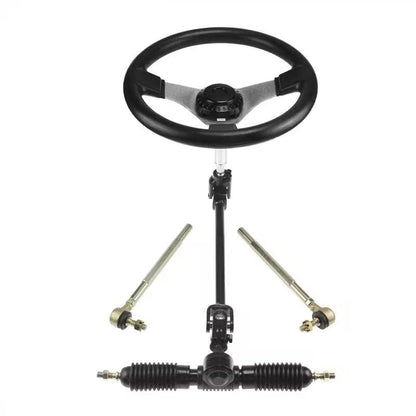 PRO BAT 300mm/11.8'' Steering Wheel Kit & 320mm/12.6'' Gear Rack Pinion - size: 11.8'' Steering Wheel 12.6'' Gear Rack Pinion Kit