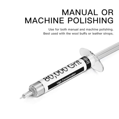 Diamond Paste Polishing and Lapping Compound Kit, 6 Pack, 450-80,000 Grit