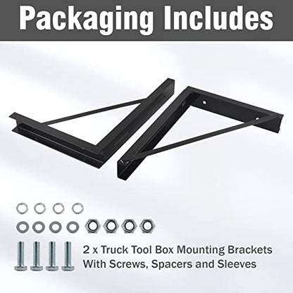 2 PCS 18 x 18 Inch Black Welded Structural Steel Mounting Brackets - size: 18"x18" Welded-2PCS