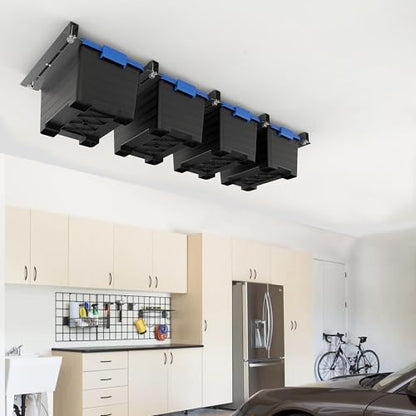 EVERHANGER Ceiling Storage Rack, Heavy Duty Overhead Storage Rack - style: For 4 Bins