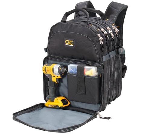 Custom Leathercraft1132 75-Pocket Tool Backpack - style: 75 Pocket Tool Backpack